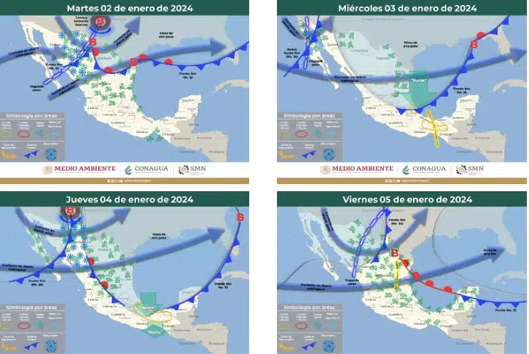 Mapas de pronóstico extendido del clima