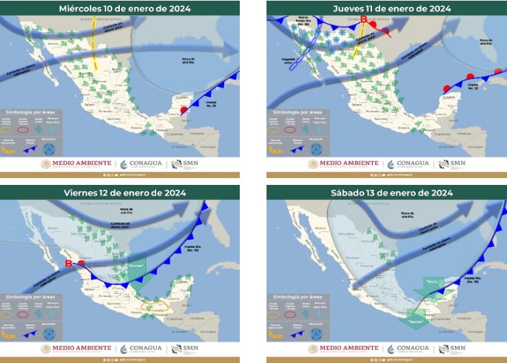 Mapas de pronóstico extendido del clima