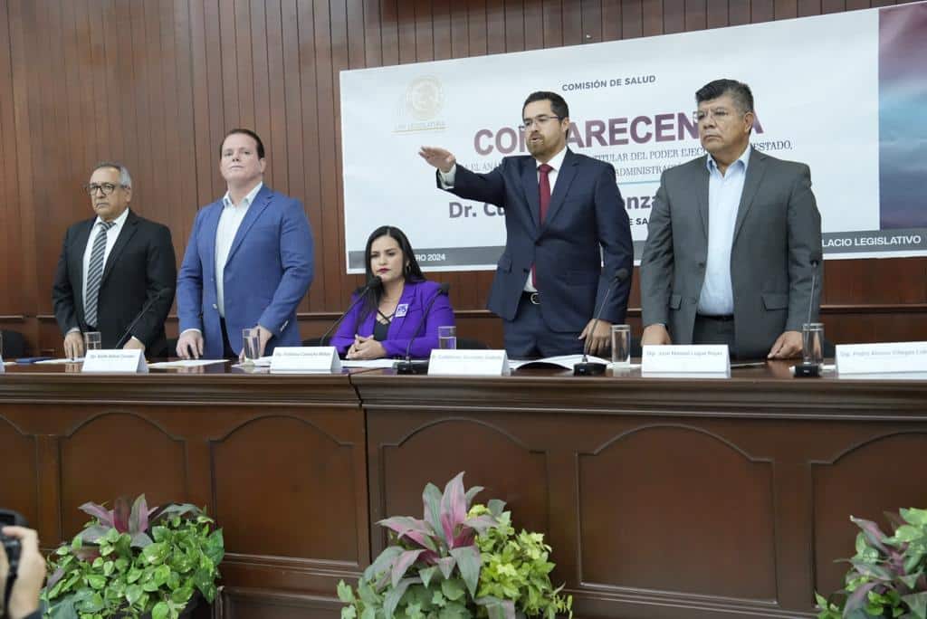 Cuitláhuac González Galindo, secretario de Salud en Sinaloa, compareció ante los diputados.