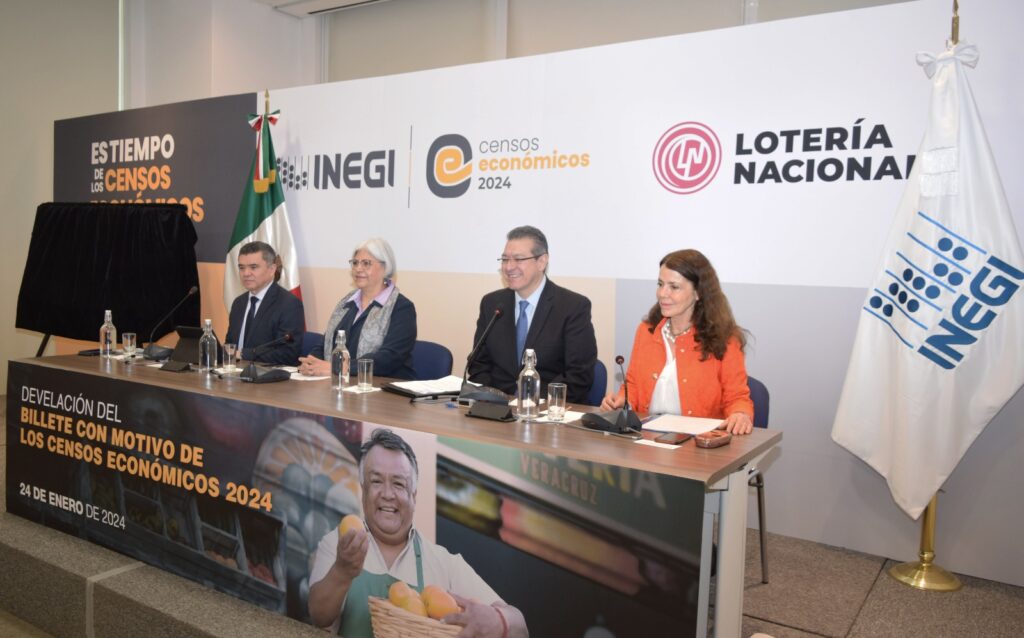 El Inegi y la Lotería Nacional lanzan billete conmemorativo.