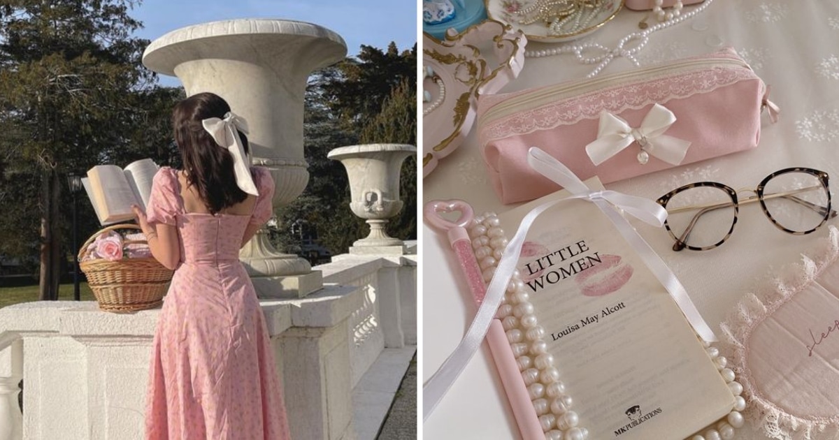 Mujer a la moda y accesorios coquette