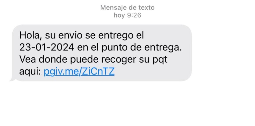 Fraude a través de mensajes de texto en dispositivos móviles