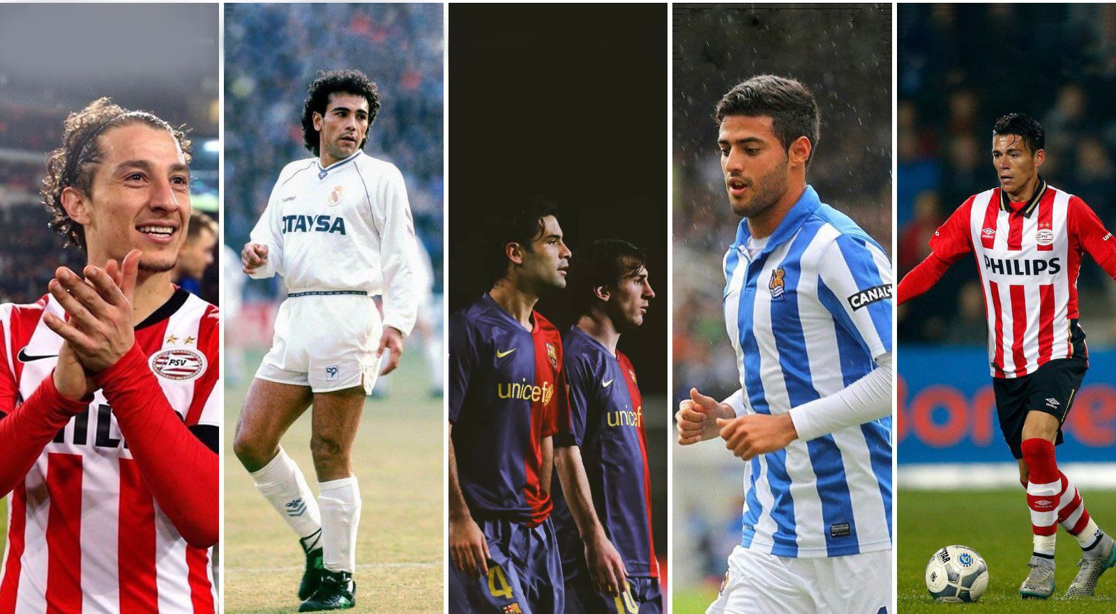Futbolistas en collage