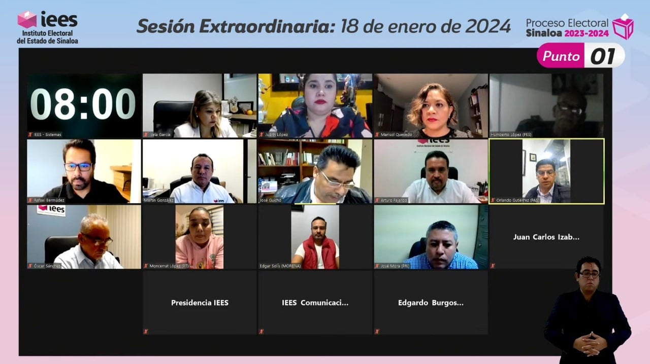 Sesión extraordinaria virtual del Consejo General del IEES.