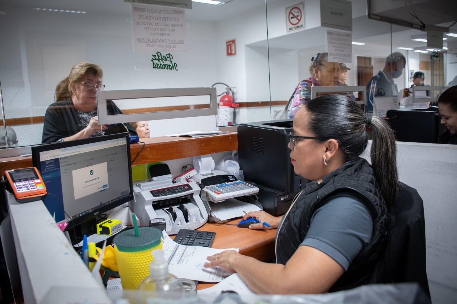 Ventanilla para pagar el impuesto predial en el ayuntamiento de Culiacán.
