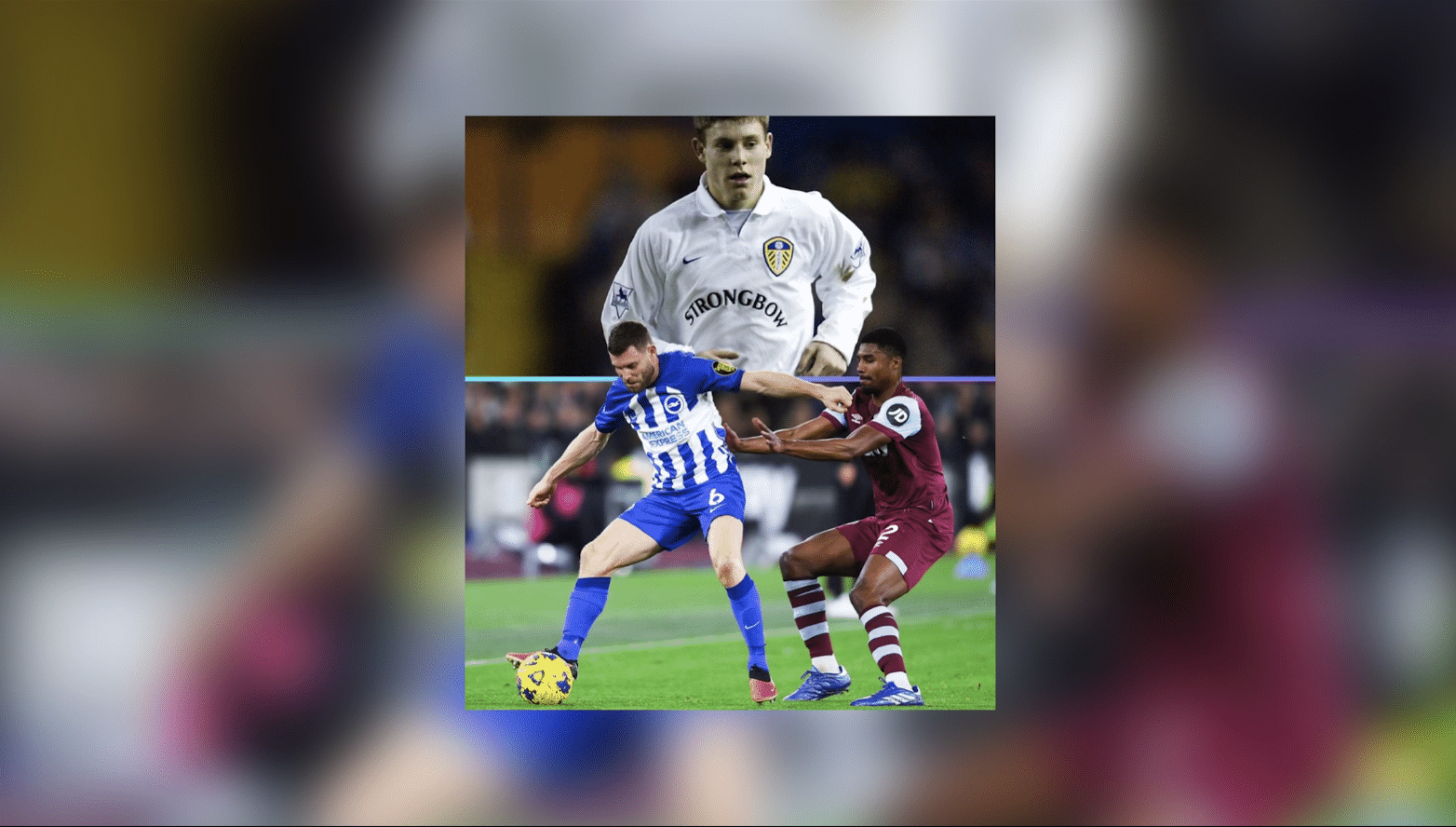 James Milner disputando un balón de futbol con otro jugador en la Premier League