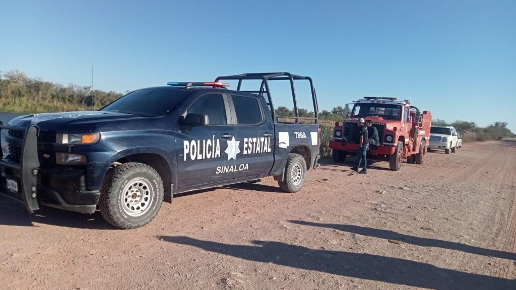 Patrulla de la Policía Estatal en el Dique Las Isabeles en donde falleció Juan Carlos en El Fuerte