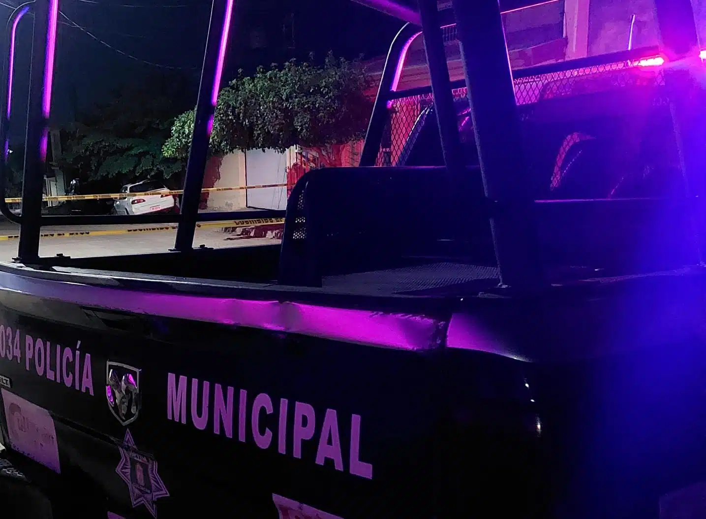 Parte trasera de una patrulla de la Policía Municipal de Culiacán