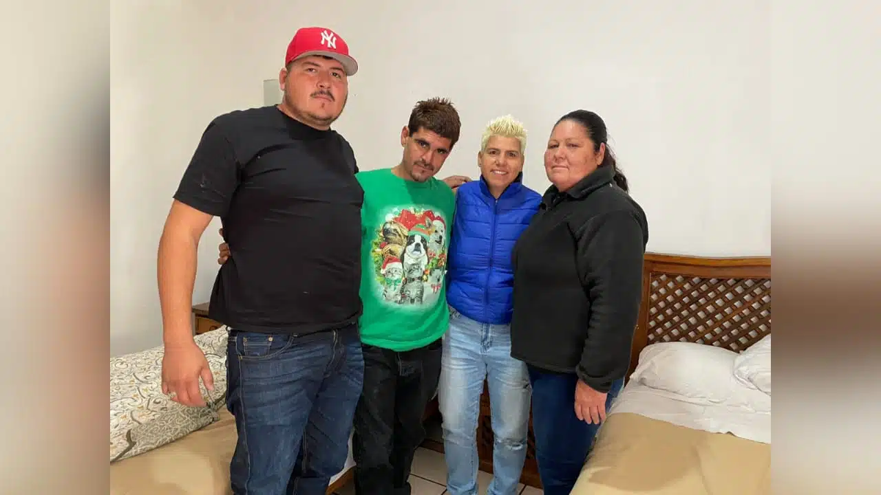 Recuentro de Jesús Armando con su familia.