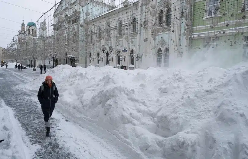 Reportan temperaturas de -25  grados Celsius en Moscú