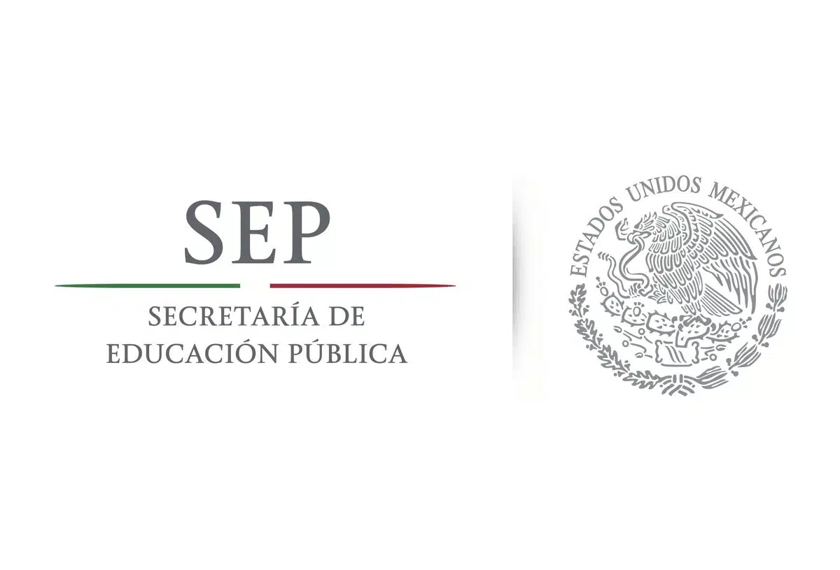 Logotipo de la SEP y de la bandera de México