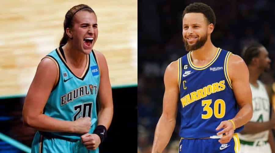 Sabrina Ionescu y Stephen Curry