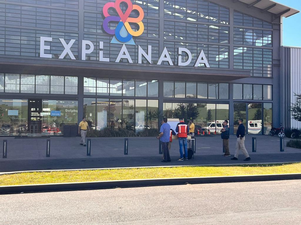 Primer simulacro en la plaza Explanada