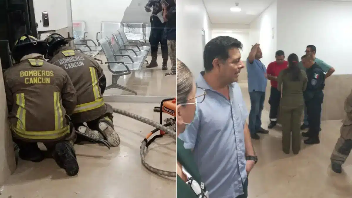 Trabajador queda atorado en elevador del IMSS en Cancún
