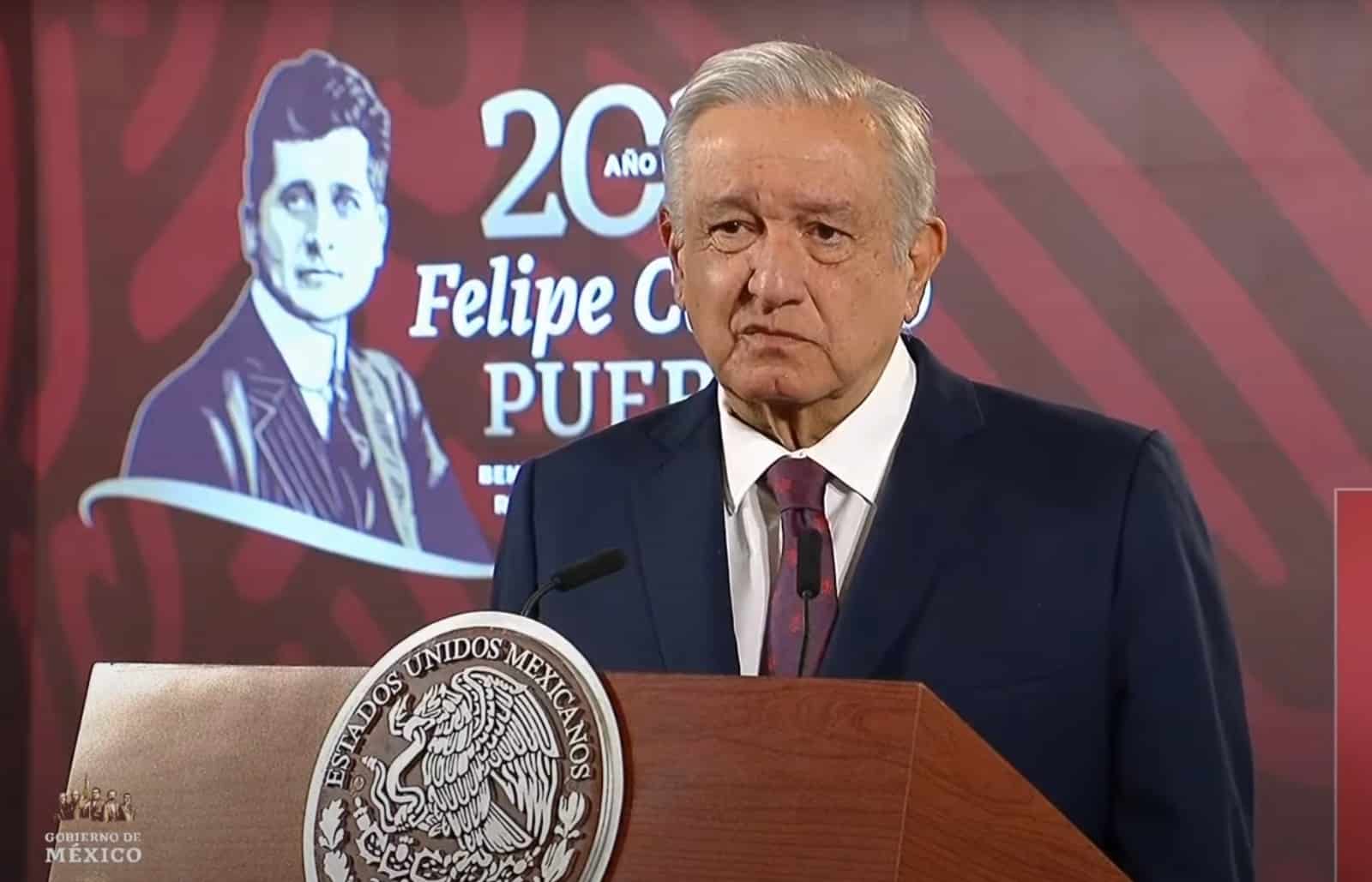 AMLO en la conferencia mañanera