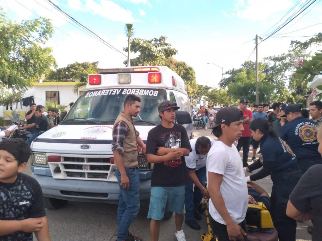 Ambulancia en lugar de accidente