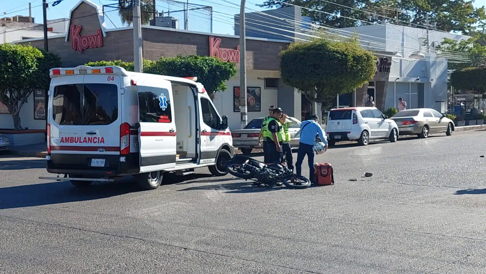 Accidente en el centro de Los Mochis.