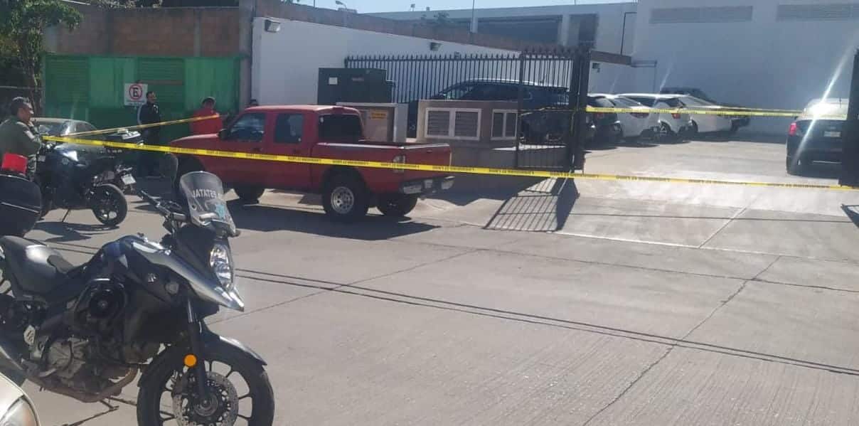 Área delimitada por la policía del atentado a balazos