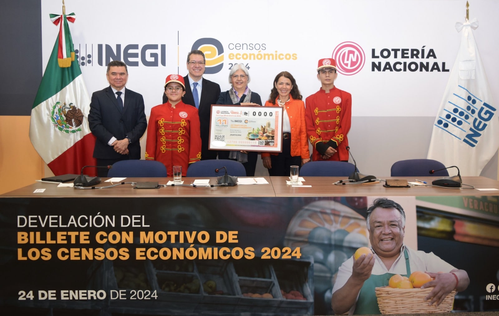 El Inegi y la Lotería Nacional lanzan billete conmemorativo