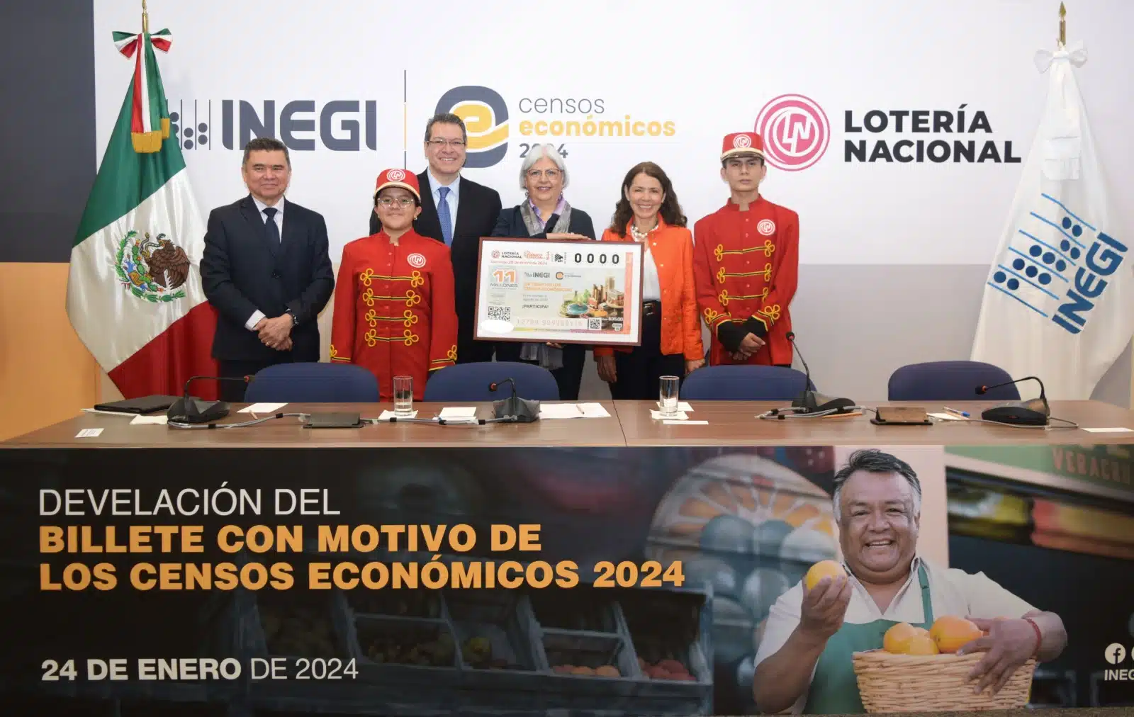El Inegi y la Lotería Nacional lanzan billete conmemorativo