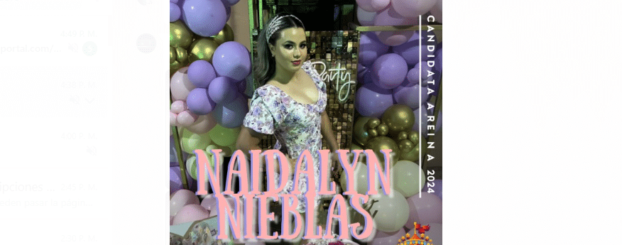 Candidata a Reyna para el carnaval " Circus" en Juan José Ríos.