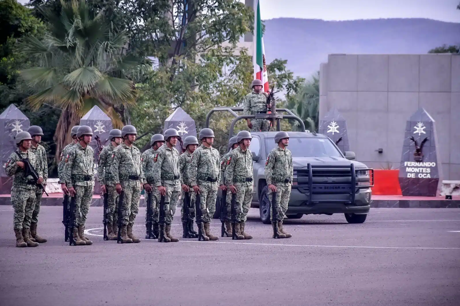 Toma de protesta de Jesús Rigoberto Domínguez como nuevo comandante del Octavo Batallón de Infantería