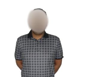 Detenido con el rostro difuminado