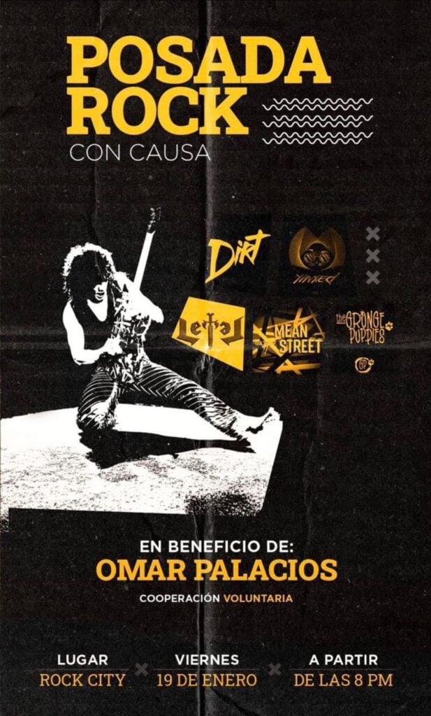 Posada de rock con causa en beneficio de Omar Palacios Félix