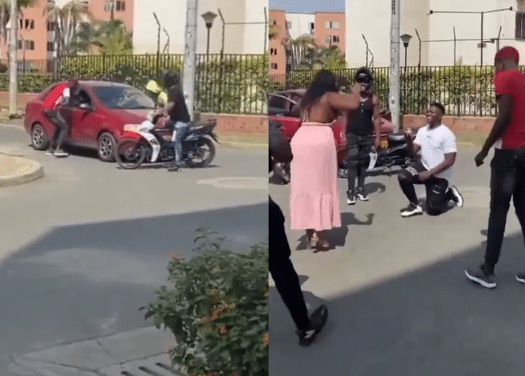 Con falso asalto, joven propone matrimonio a su novia en Colombia
