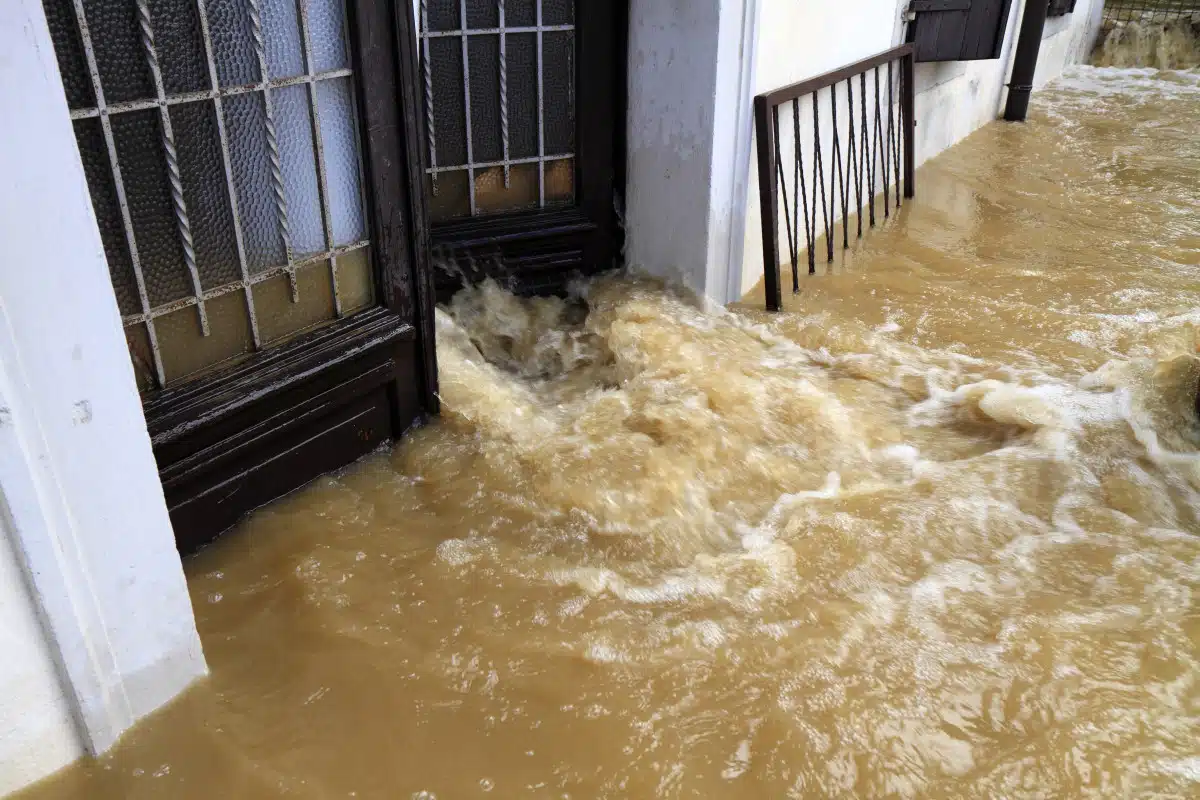 Inundación en un restaurante