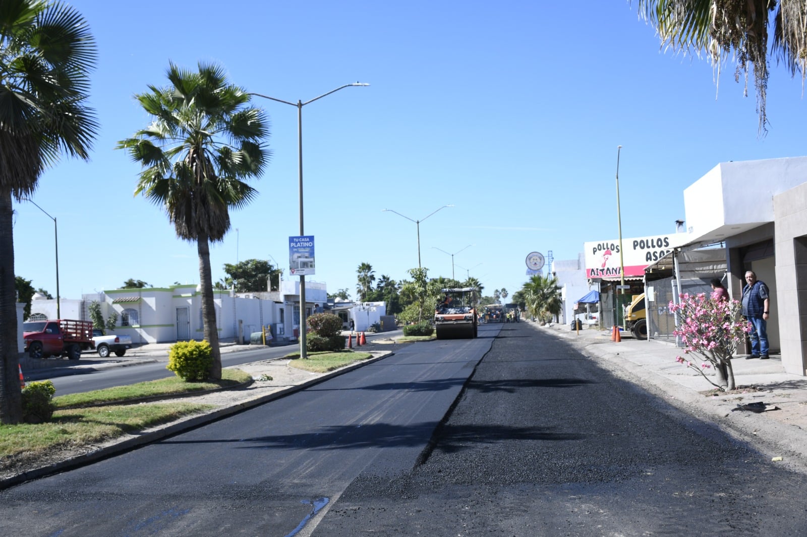 Trabajo de pavimentación