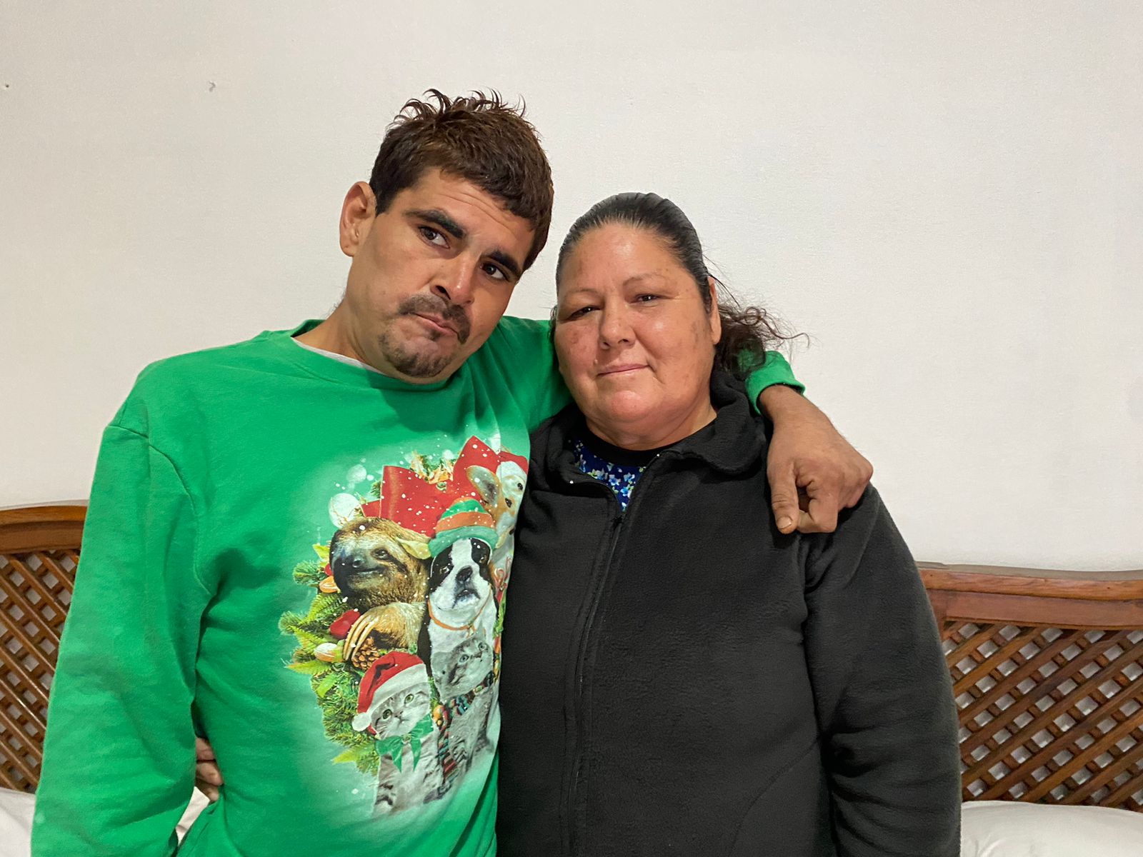 Señora María de Jesús y su hijo Jesús Armando