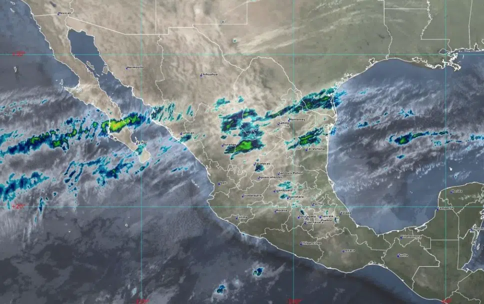 Imagen satelital del clima en México