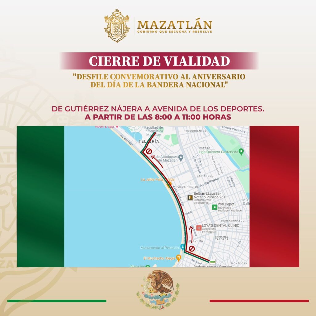 Cierre de vialidad en Mazatlán
