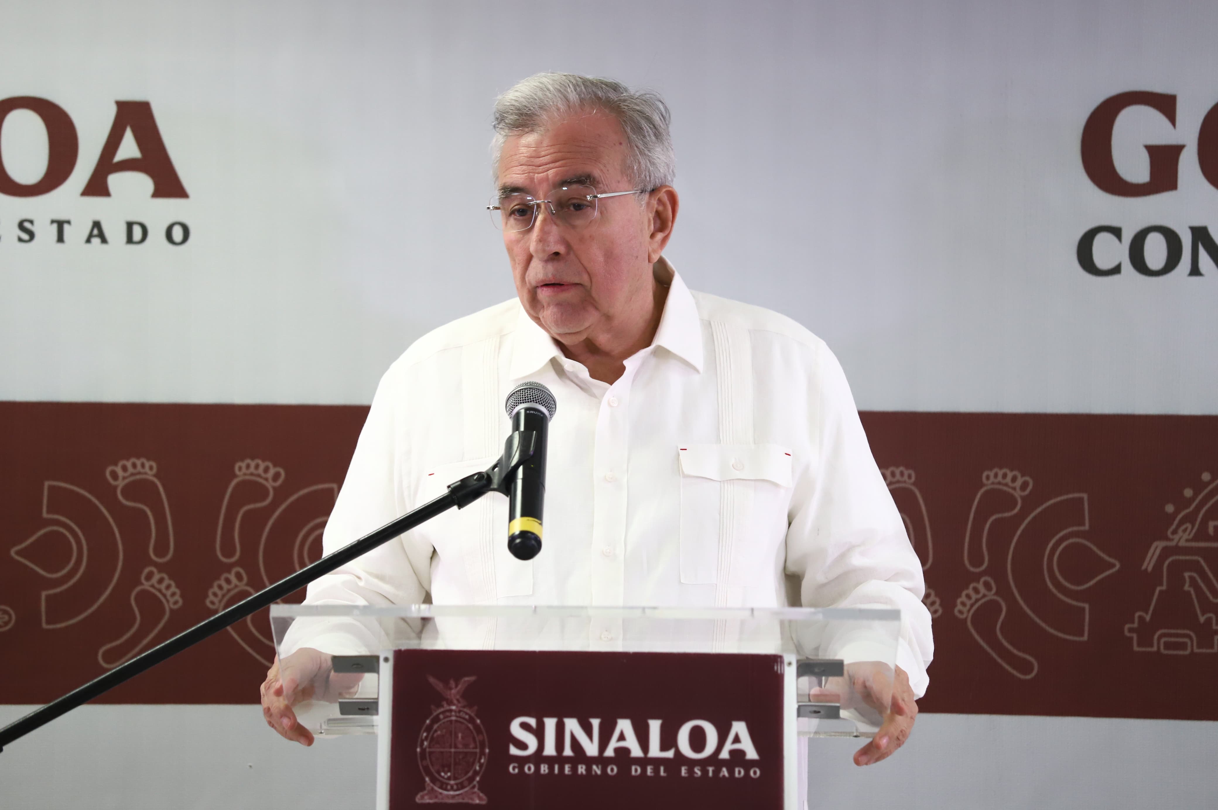 Rubén Rocha Moya en la conferencia semanera de este lunes 19 de febrero