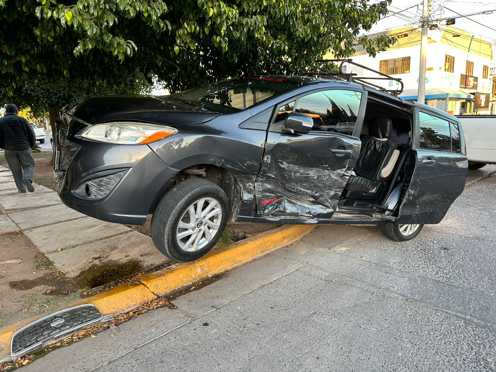 La vagoneta quedó 