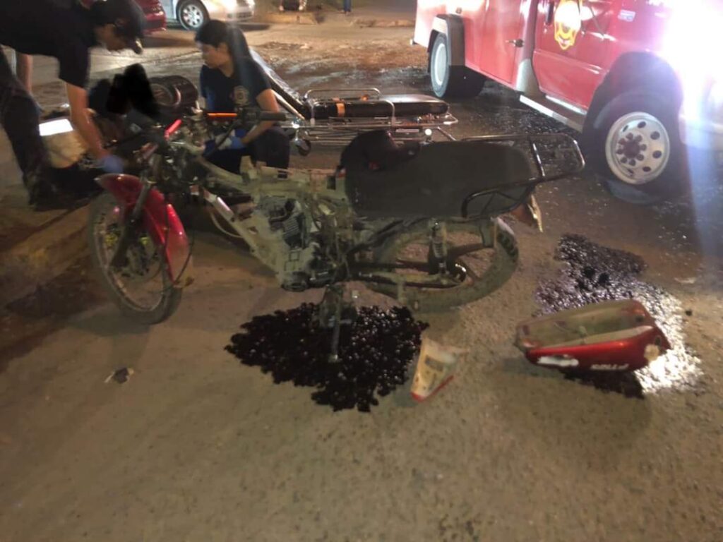 Accidente de motocicleta en Mazatlán