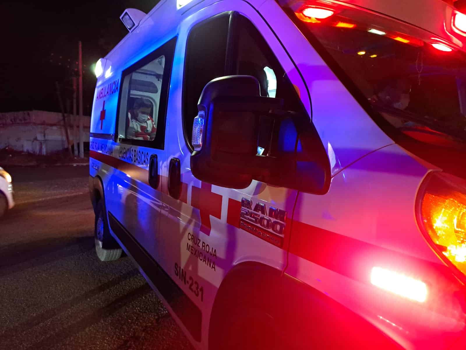Ambulancia de la Cruz Roja Mexicana.