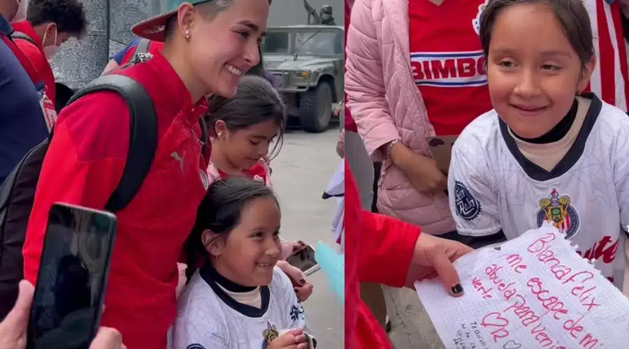 Blanca Félix protagoniza encuentro con una pequeña fan del Rebaño Sagrado