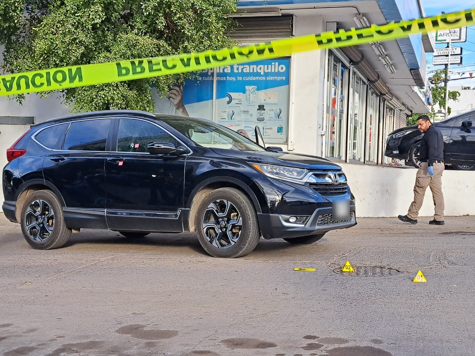 Camioneta en la que viajaba Hilario, hombre que recibió un balazo, delincuentes le dispararon para quitarle 150 mil pesos
