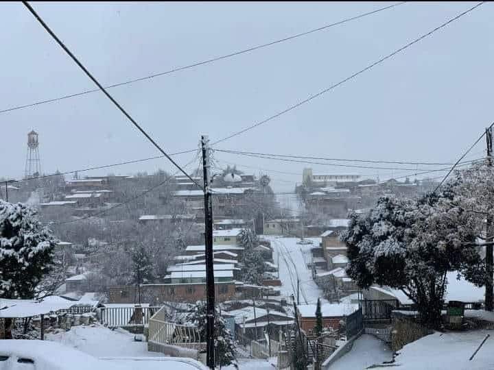 Caída de nieve en la ciudad de Canane