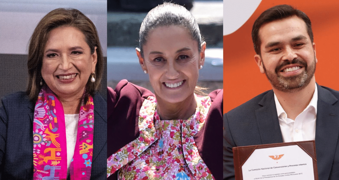 INE aprueba registro de candidaturas de Sheinbaum, Gálvez y Máynez