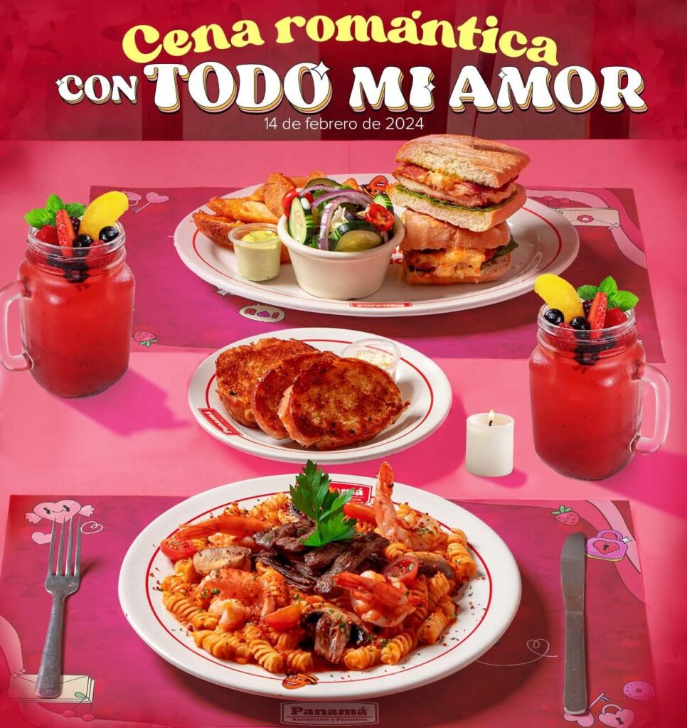 ¿Se te antoja? Una cena a tres tiempos con tu pareja en Restaurante Panamá puede ser el regalo perfecto este 14 de febrero.