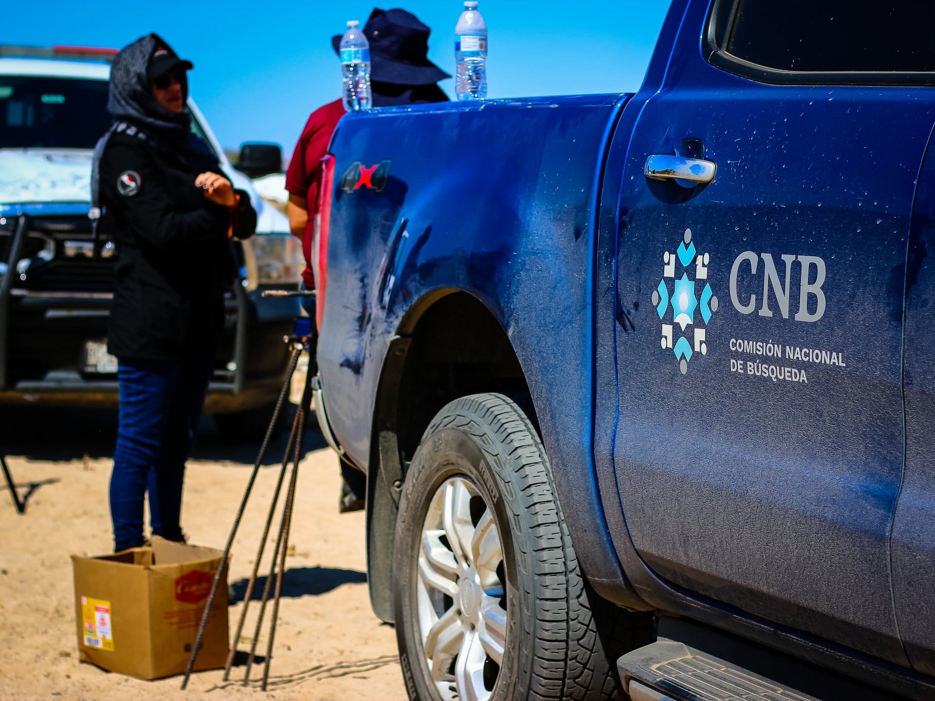 Camioneta de la Comisión Nacional de Búsqueda