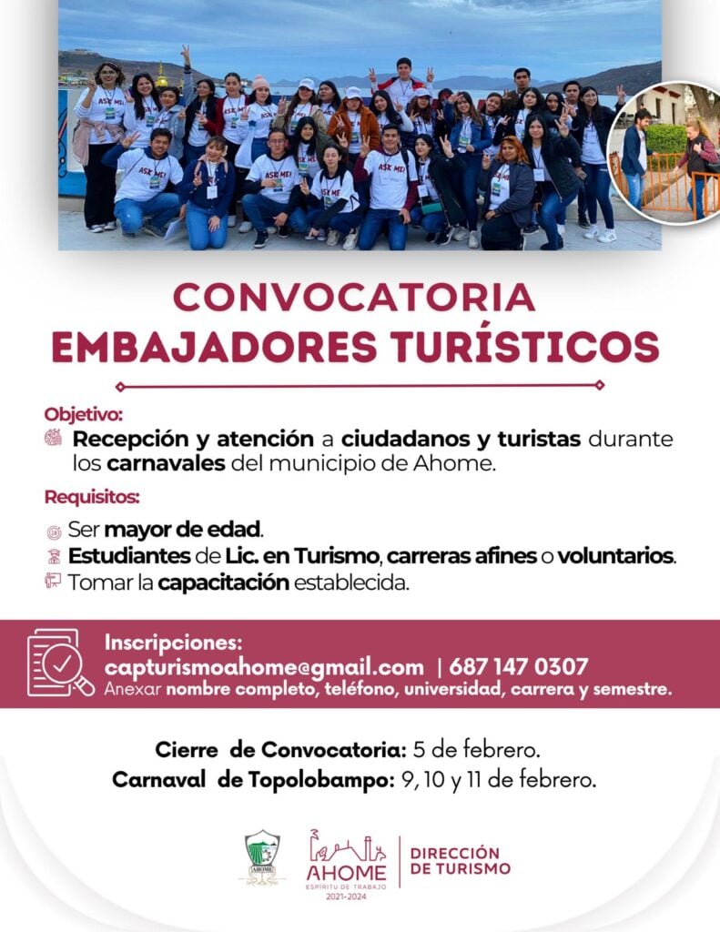 Convocatoria del programa Embajadores Turísticos en Topolobampo