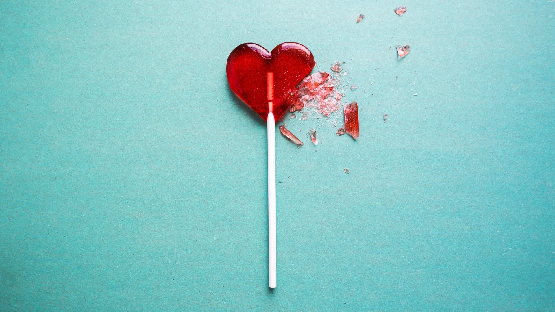 Paleta de corazón rota