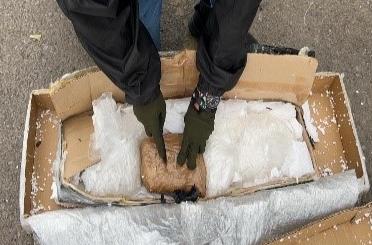 Crystal asegurado por Pastillas de fentanilo aseguradas por policías de la Fiscalía General de la República (FGR)