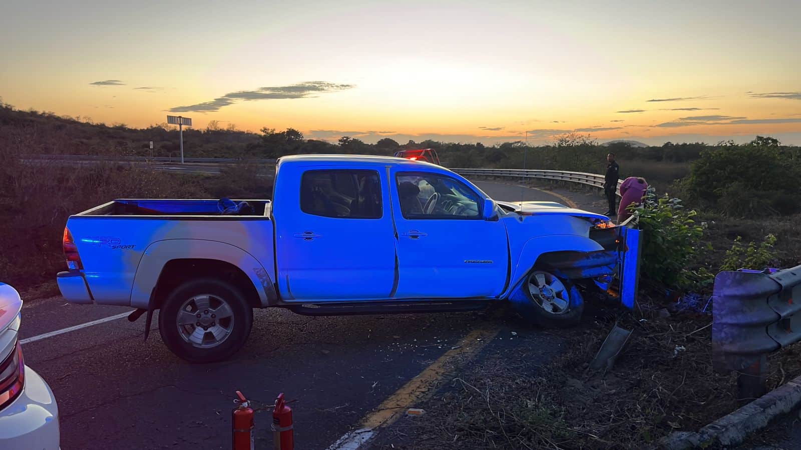 El accidente ocurrió a la altura de la comisaría de Tecualilla, al sur de Escuinapa.