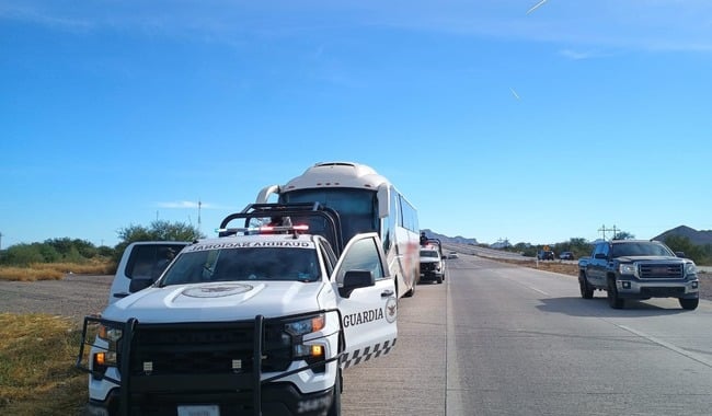 Guardia Nacional vigilancia autobuses