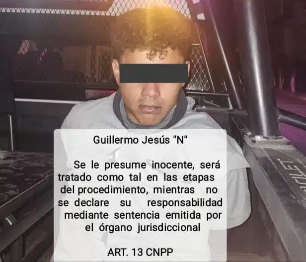 Guillermo Jesús fue detenido en Mazatlán por presunto robo